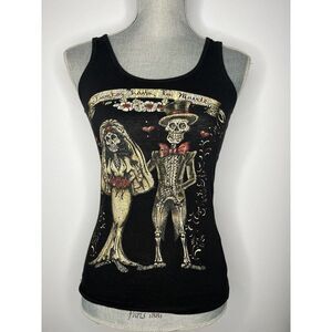 Until Death Do Us Part Womens Black Tank Top Small